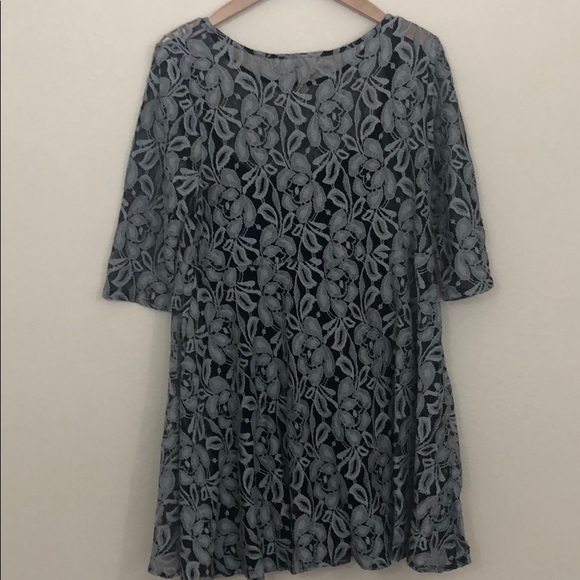 Free People Black and Gray Lace Dress - Picture 9 of 11